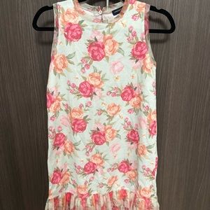 ALESSANDRO MANZONI Girls Floral Pastel Dress with Ruffle Size 12Y